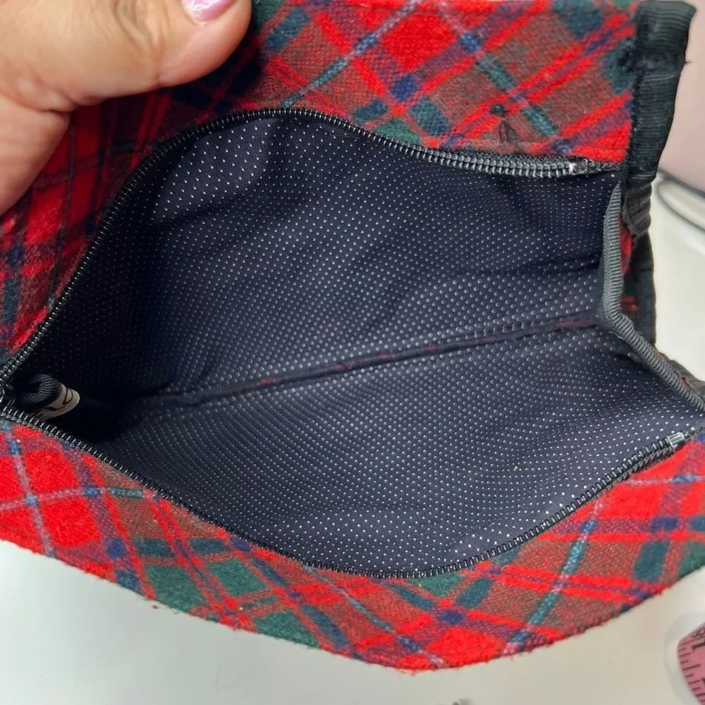 de'Lanthe vintage tartan plaid clutch purse, a preppy classic originally handcra